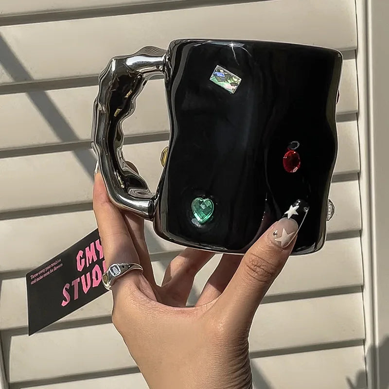 Luxury Cup Make Undefined Cup Gem Cup Spice Girl Style Gem Mug Ceramic Water Cup Small Original Coffee Mug Cup for Lovers - V.I.P Digital Presence