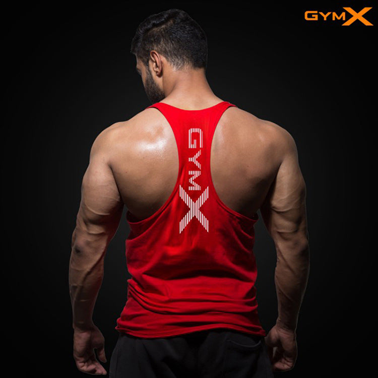 Men's fitness vest muscle exercise tight fitting T-shirt quick drying top fitness suit muscle training sleeveless - V.I.P Digital Presence