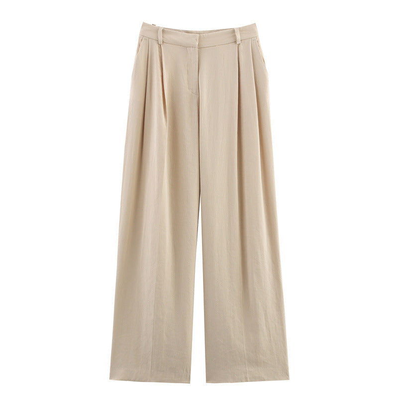 Elegant and Loose Women's Suit Jacket and Wide Leg Pants Style - V.I.P Digital Presence