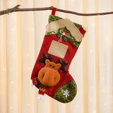 3D Linen Splicing Cartoon Christmas Socks Christmas Decorations Gift Pendants - V.I.P Digital Presence