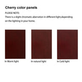 Corner Curio Dispaly Cabinet with Lights, Adjustable Tempered Glass Shelves, Mirrored Back,Cherry(E26 light bulb not included) - V.I.P Digital Presence