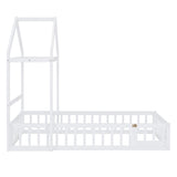 Wooden Twin Size Children's Bed with Detachable Headboard and Integrated Clothes Drying Rack, White - V.I.P Digital Presence