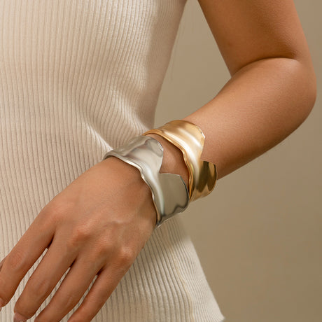 Metal style temperament niche versatile bracelet Bracelet irregular opening bracelet - V.I.P Digital Presence