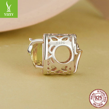 Silver Charm Original Autumn Golden Ginkgo Leaf DIY Bracelet Beads Luxurious Shining s925 Pure Silver Beads Loose Beads - V.I.P Digital Presence