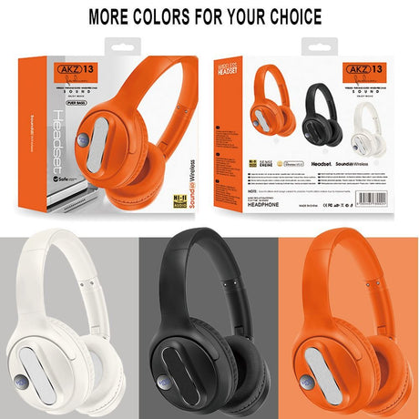AKZ-13 wireless Bluetooth headset with battery level display and long battery life foldable - V.I.P Digital Presence