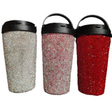 Diamond inlaid vacuum stainless steel coffee cup creative handle insulated cup vacuum portable car cup - V.I.P Digital Presence