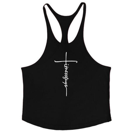 Pure cotton bodybuilding and fitness vest muscle men's sports deep digging 1cm thin shoulder strap sling - V.I.P Digital Presence
