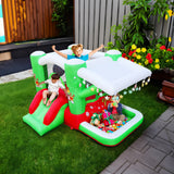 Christmas Jump 'n Slide Inflatable Bouncer for Kids Complete Setup with Blower - 80" x 91" Play Area - 55" Tall - V.I.P Digital Presence
