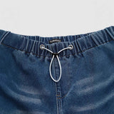 Mid waist wide leg pleated loose jeans women's street retro straight leg pants women - V.I.P Digital Presence