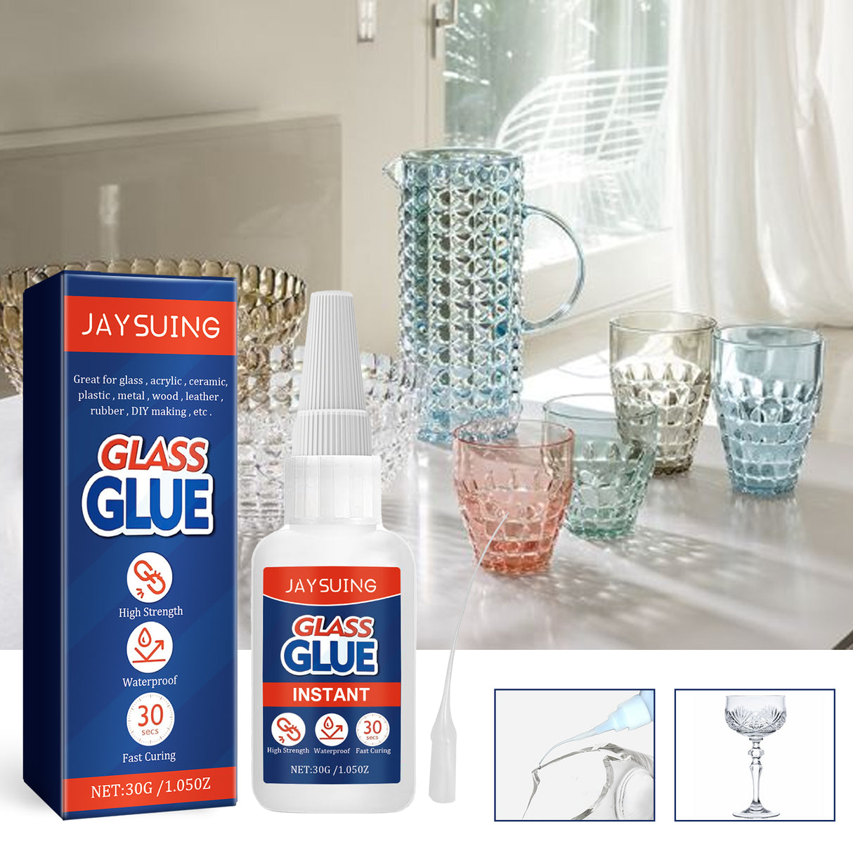 Glass Glue, Glass Ceramic Quick Bonding Repair Multi-Functional Acrylic Adhesive - V.I.P Digital Presence