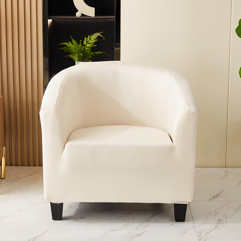 Elastic solid color semi-circular sofa cover, internet cafe, sand caf é, hotel leisure booth, all inclusive, single sofa chair cover - V.I.P Digital Presence
