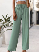 Tied High Waist Wide Leg Pants - V.I.P Digital Presence