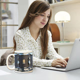 Vintage Drum Mug, 11oz. Black & White, Funny Ceramic Mug. Ideal Cool Gift for Drummers and Musicians. - V.I.P Digital Presence