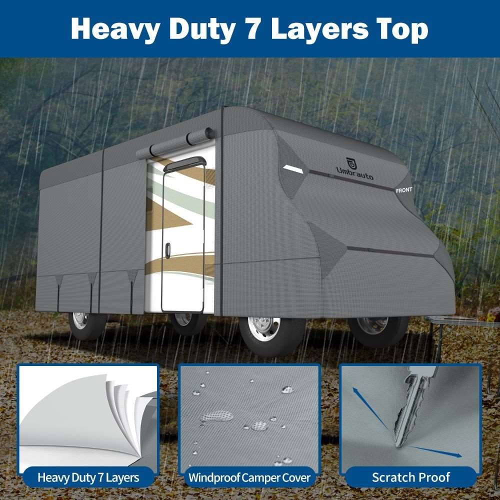 Umbrauto RV Cover Class C Upgraded 7 Layers Anti-UV Top Panel Motorhome Cover，Gray - V.I.P Digital Presence