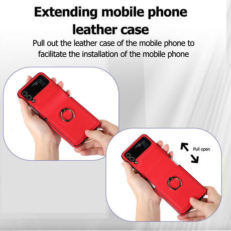 New Samsung Z Flip 3 Folding Screen Phone Case Z Flip 4 Anti Drop Protective Cover Ring Phone Case - V.I.P Digital Presence