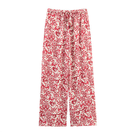 Style Women's Fashion Casual Printed Long Sleeve Top and Wide Leg Pants - V.I.P Digital Presence