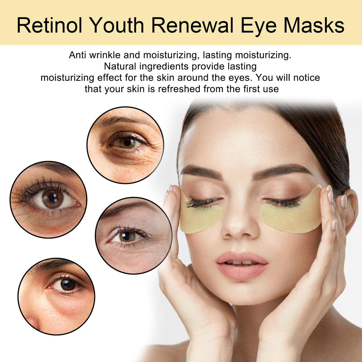 Retinol Eye Mask, Lightening And Lifting Fine Lines Around Eyes Repair Dark Circles And Eye Bags Moisturizing Eye Mask - V.I.P Digital Presence