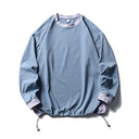 Trendy American Style Loose Long Sleeve T-Shirt for Men and Women, Breathable Quick-Dry Sun Protection with Drawstring Hem Round Neck Top - V.I.P Digital Presence