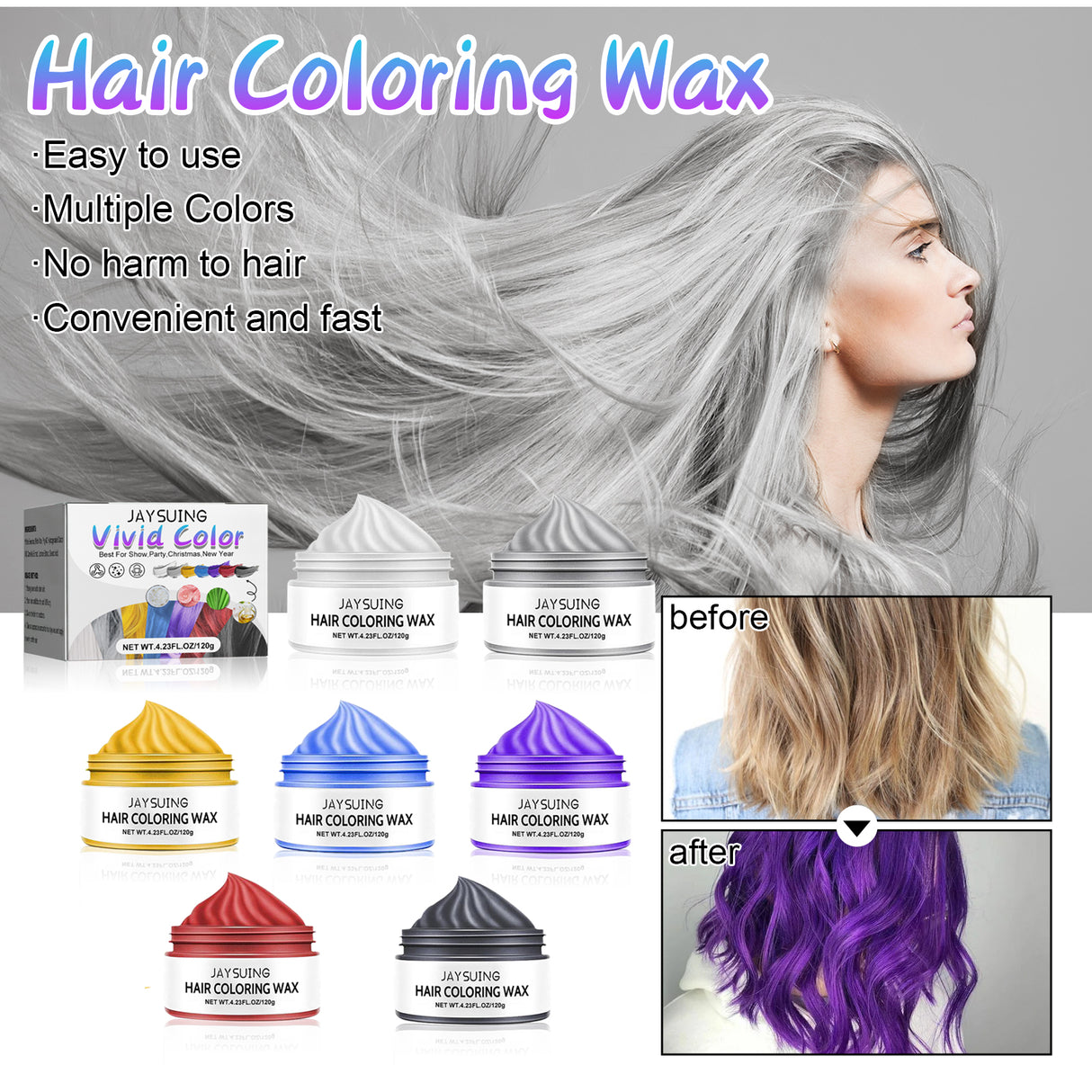Hair Cream, Covering White Hair, Easy Coloring, Non-Dampening, Tide Color Beauty Hair Cream - V.I.P Digital Presence