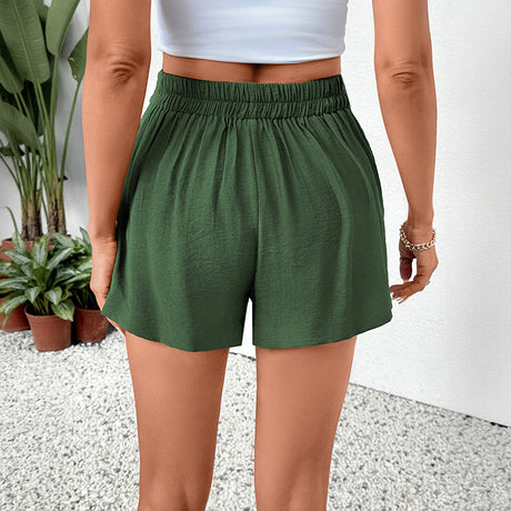 High waisted shorts with wide legs summer casual shorts with pockets for women - V.I.P Digital Presence