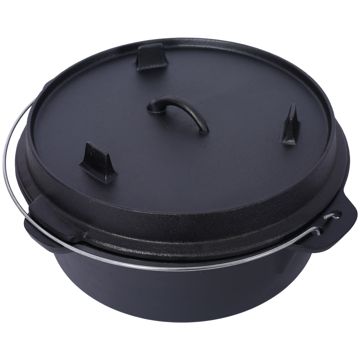 ast iron Dutch oven with lid, outdoor camping deep pot, used for camping, cooking, barbecue and leg rest,  12 Quart - V.I.P Digital Presence