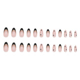 Sweet cool black French flash gold powder almond nails European and American fake nails removable nail pieces - V.I.P Digital Presence