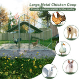 Large metal chicken cage, galvanized iron ribbon waterproof and UV resistant cover (10 'long x 13' wide x 6.56 'high) - V.I.P Digital Presence