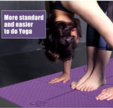 1830*610*6mm TPE Yoga Mat with Position Line Non Slip Carpet Mat For Beginner Environmental Fitness Gymnastics Mats - V.I.P Digital Presence