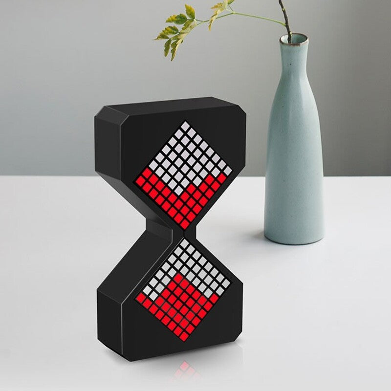Cyber-style LED electronic sand timer: gravity-sensing, 1-30min countdown, tech decompression toy - V.I.P Digital Presence