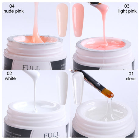 15ml Quick Building Gel for Nail Extension Acrylic White Clear UV Builder Gel Manicure Nail Art Prolong Forms Tips LA1623 - V.I.P Digital Presence