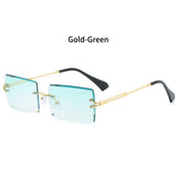 Trendy Men Women Summer Rimless Sunglasses Fashion Small Rectangle Sun Glasses Traveling Style UV400 Shades Eyewear - V.I.P Digital Presence