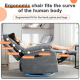 270 degree rotating electric recliner speaker with LED light, USB+C charging port, extendable foot pedal, adjustable backrest - V.I.P Digital Presence