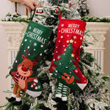 Christmas decorations, colorful prints, Christmas socks, Santa Claus gift socks, snowman gift bags, red and green leg hanging Christmas socks - V.I.P Digital Presence