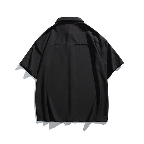 Simple letter embroidery casual short sleeved shirt men's half sleeved shirt - V.I.P Digital Presence