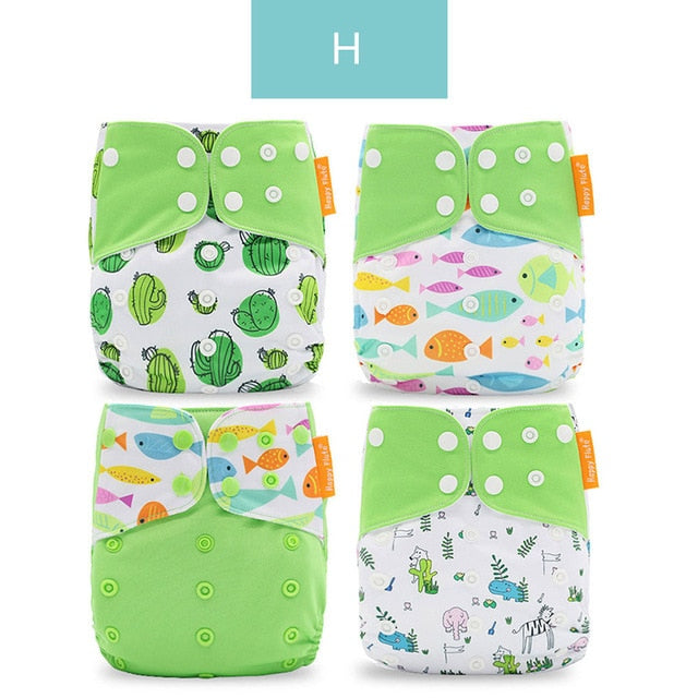 Happy Flute Cloth Diapers for Children Adjustable Wet/Dry Bag Waterproof Babies Diapers Ecological Backpack Reusable 4 pcs/set - V.I.P Digital Presence