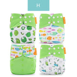 Happy Flute Cloth Diapers for Children Adjustable Wet/Dry Bag Waterproof Babies Diapers Ecological Backpack Reusable 4 pcs/set - V.I.P Digital Presence
