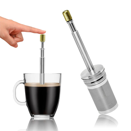 FinalPress Coffee inf Infuser Stainless Steel Filter Coffee Machine Drip Bags Infuser Portable Brewer for Hot Cold Filter Holder - V.I.P Digital Presence