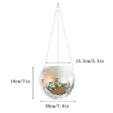 Hanging mirror shaped plastic flower pots gardening baskets disco flower pots - V.I.P Digital Presence