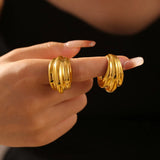18K Gold-Plated Titanium Steel Open Ring - V.I.P Digital Presence