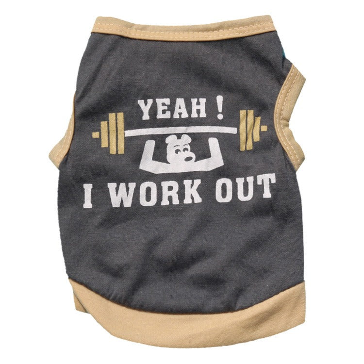 Pet Clothes Dog Clothes Cotton Sweat Weight Lifting Small Dog Pet Vest Spring And Summer - V.I.P Digital Presence