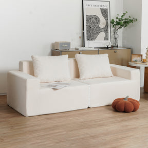 No Installation&Convertible Living room foam sofa chair Loveseat Twin Size with Armrests Removable and Machine Washable Cover - V.I.P Digital Presence