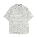 Digital Full Print Cartoon Dog Plaid Short Sleeve Shirt Loose Casual Turn-Down Collar Summer Shirt for Men - V.I.P Digital Presence