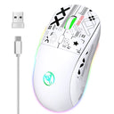 hxsj T90 2.4G Wireless Mechanical Mouse RGB Gaming Mouse Ergonomic 10 Million Keystroke 3600DPI Mouse 11 RGB Lighting Modes Mice - V.I.P Digital Presence