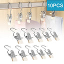 10pcs Stainless Steel Clothespins Laundry Clothes Pegs With Hook Portable Hanging Clothes Clip Wardrobe Clothes Organizer Hanger - V.I.P Digital Presence