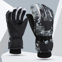 Winter Ski Gloves Warm Thermal Men Women Thickened Cotton Waterproof Non-Slip Warm Riding Outdoor Graffiti Snowboard Cycling - V.I.P Digital Presence