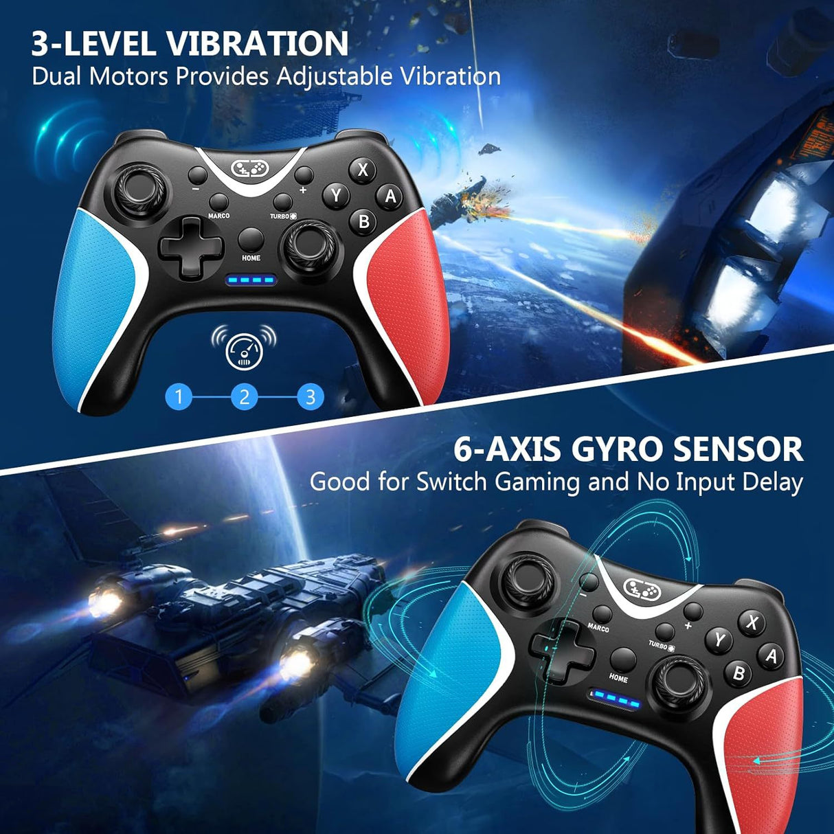 Switch game controller NS wireless controller custom back key programming continuous Bluetooth wireless controller - V.I.P Digital Presence