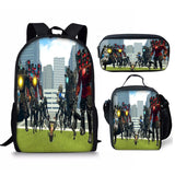 New 3PC-SET Skibidi Toilet Man Backpack Custom Game Peripheral Schoolbags For Primary Secondary School Teenage - V.I.P Digital Presence