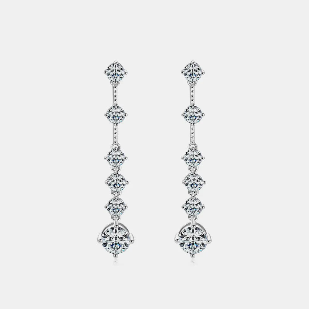 4 Carat Moissanite 925 Sterling Silver Earrings - V.I.P Digital Presence