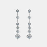 4 Carat Moissanite 925 Sterling Silver Earrings - V.I.P Digital Presence