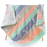 110*110cm Parent-child Baby Summer Bedding Sofa Quilt 100% Cotton Baby Blanket Child Quilt 6 Layers Muslin Swaddle for Newborns - V.I.P Digital Presence